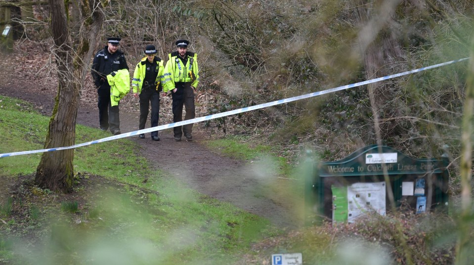 Police swarmed Linear Park in Culcheth after calls the teen had been found with serious injuries