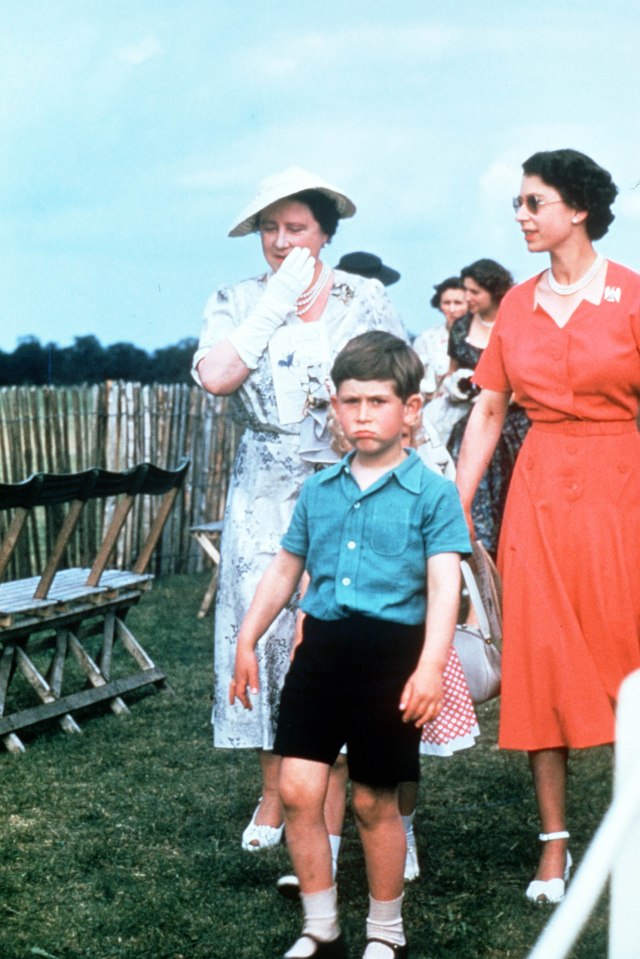 The Queen gave Charles piggybacks and at Sandringham the family played football and rode together around the estate