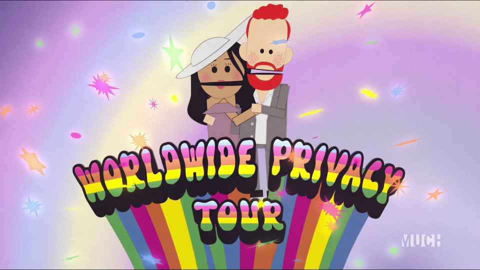 The cartoon couple embark on a worldwide privacy tour