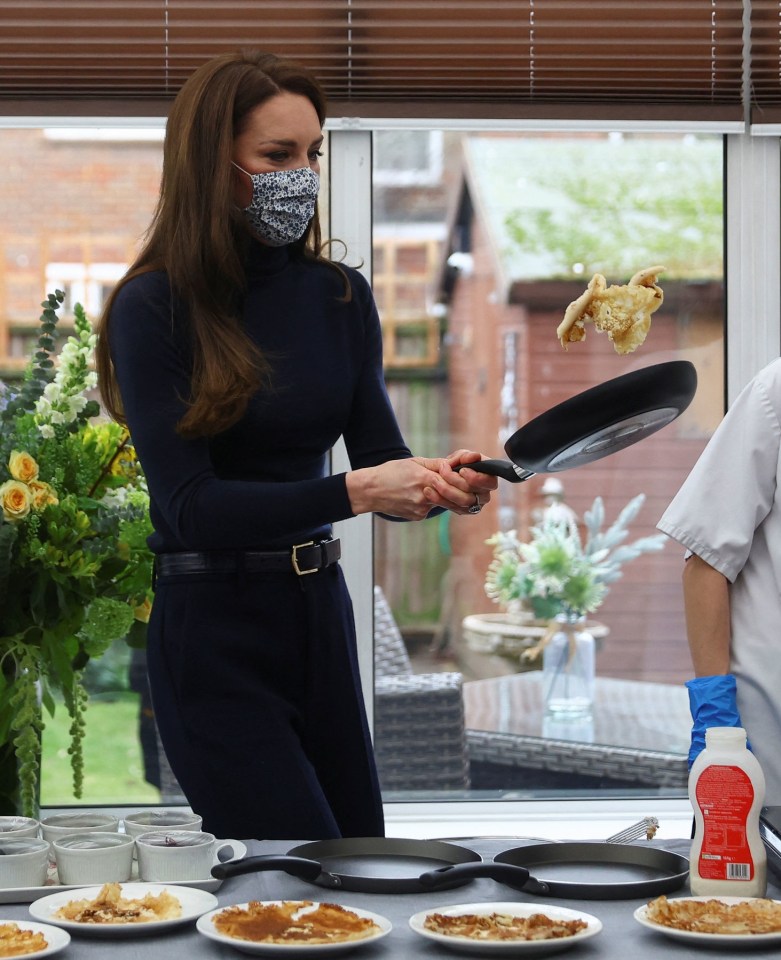 Kate joked that her kids will boycott her pancakes after her early Shrove Tuesday efforts fell flat