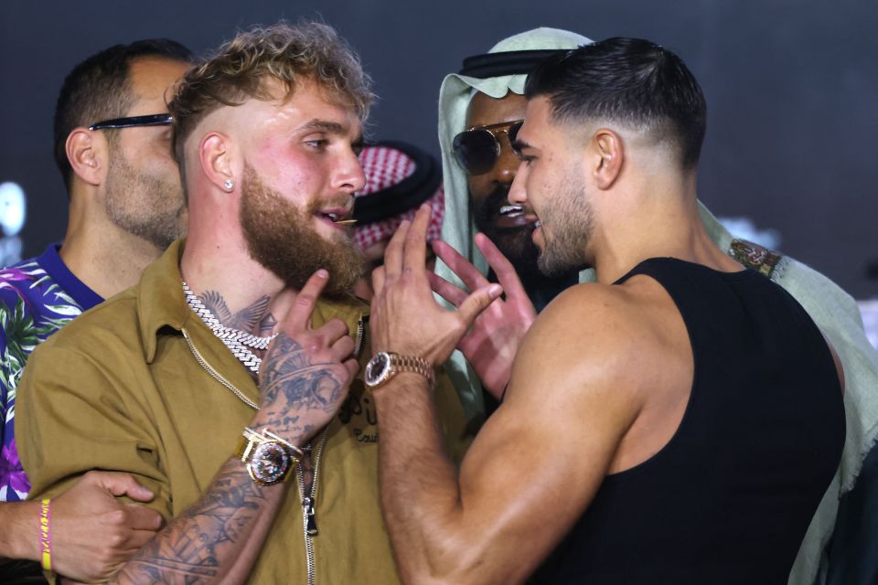 Jake Paul (L) and Tommy Fury (R) are all set to battle tonight in Saudi