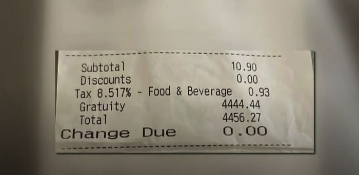 Starbucks has said Jesse is at fault for leaving a tip of $4444.44