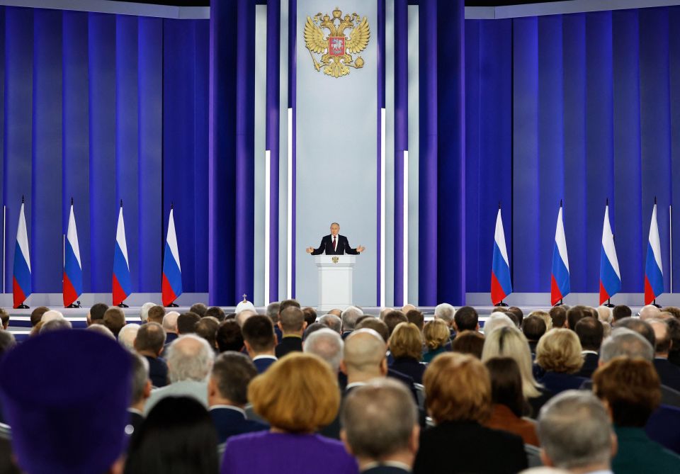 Vlad spoke to a room full of his cronies