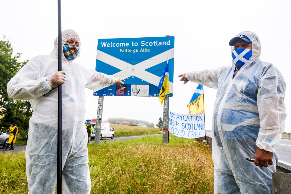 SNP activists on the border even tried to turn back English visitors due to Covid restrictions