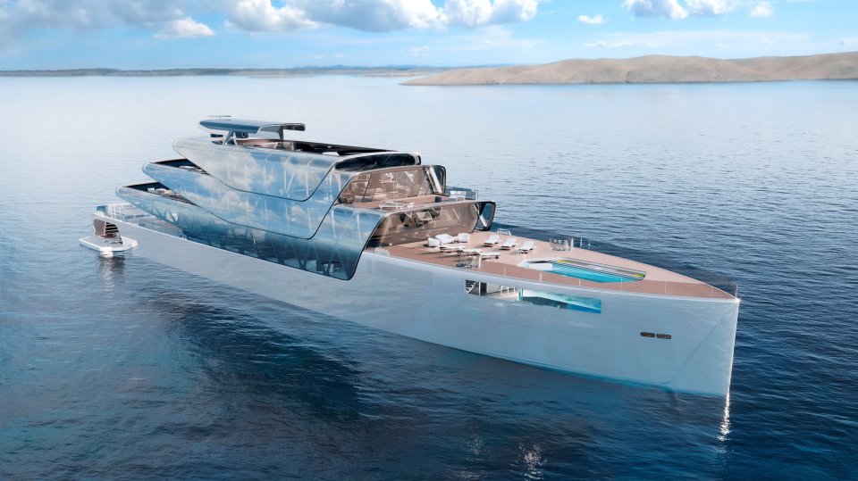 Stunning superyacht concept Pegasus would offer the ultimate private getaway