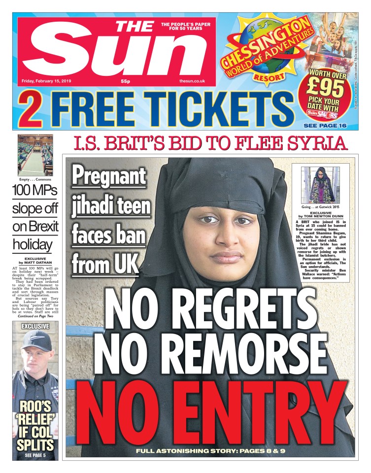 How The Sun revealed Shamima Begum could be banned from ever returning to the UK