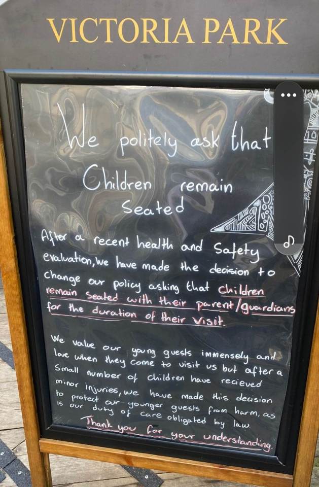 The Victoria Park Pub announced the controversial policy on its website and A-board