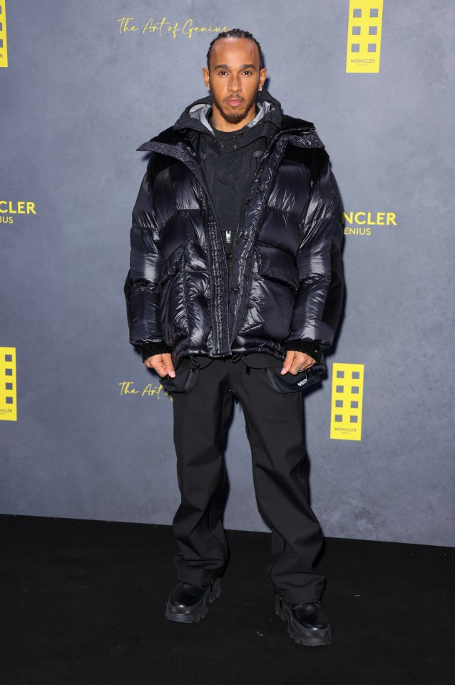 Lewis Hamilton led the sporting big names at the Moncler Genius presentation