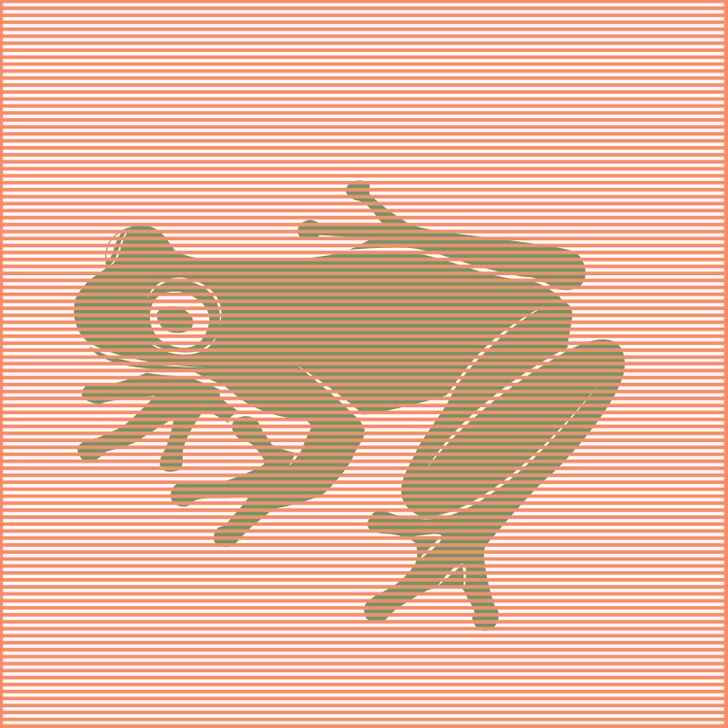 There is a hidden frog in the optical illusion