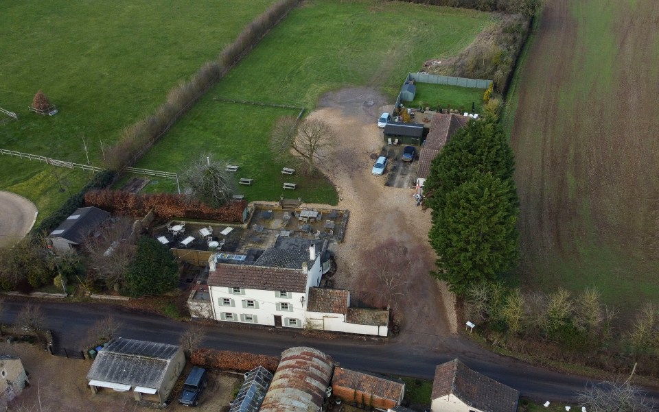 The one-off encounter took place in a meadow behind the car park of the historic Vine Tree Inn in Norton, Wiltshire