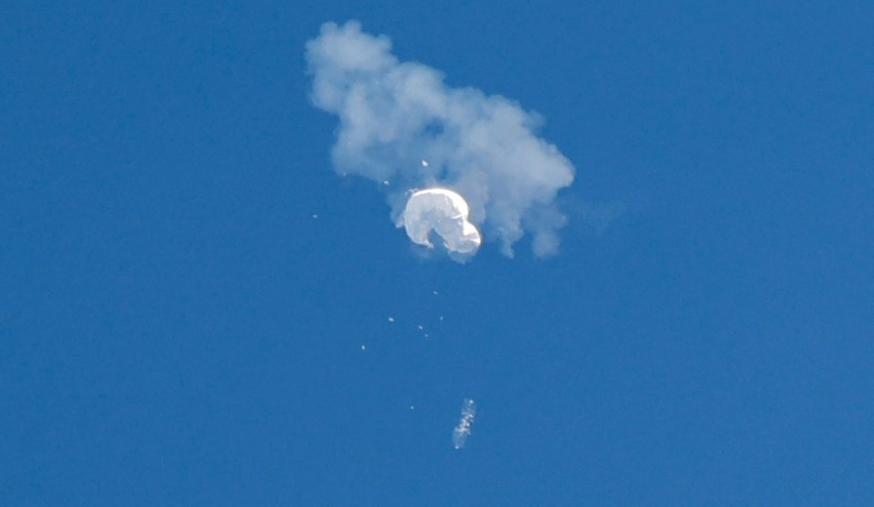 The Chinese spy balloon spot lurking in the skies above Montana in the US