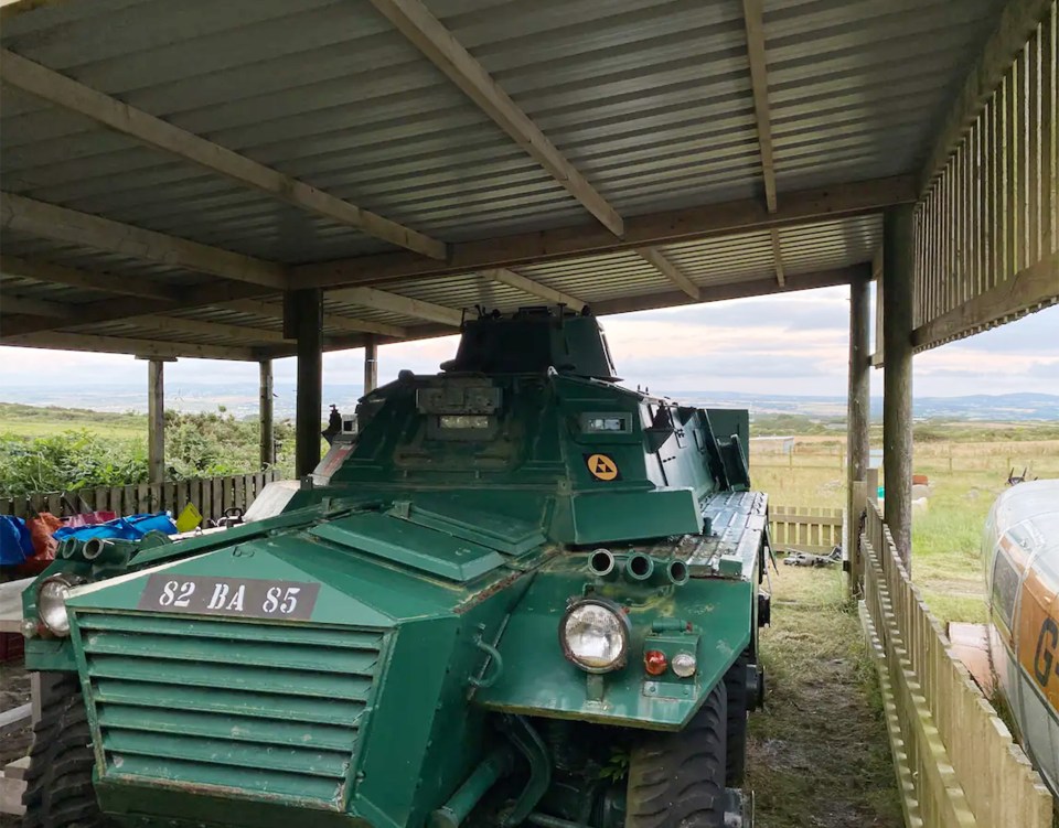 Guests can stay in this army vehicle in Cornwall