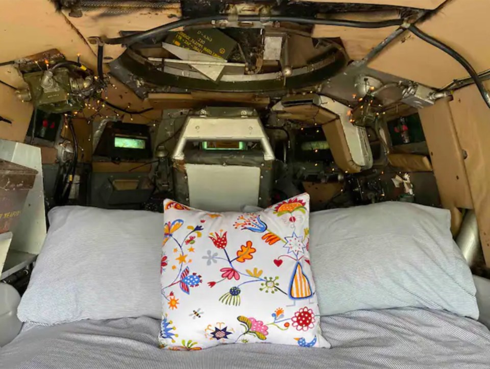 Shell out only £86 to find out what it's like staying in an armoured vehicle