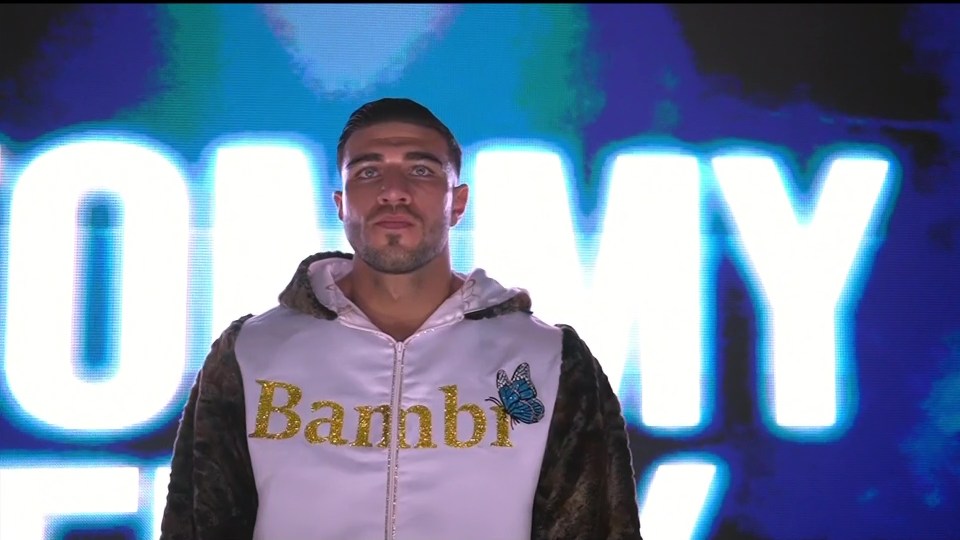 Tommy Fury paid tribute to his new born daughter Bambi with his ring walk attire