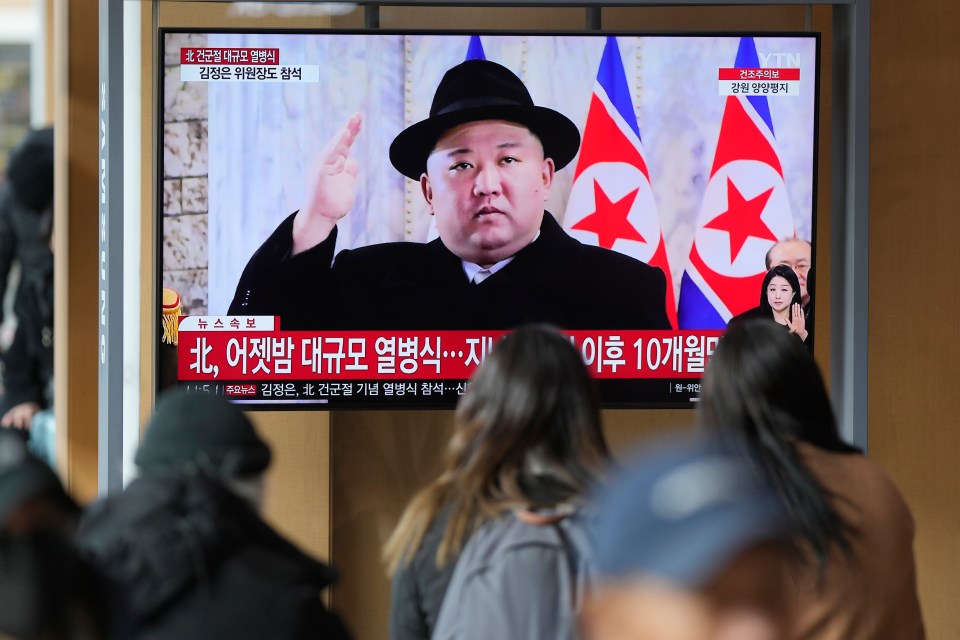 Kim Jong pictured on February 9 this year