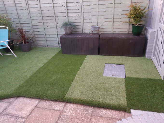 Dave and Shirley have opted for a simple, low maintenance garden decorated with a few select plants