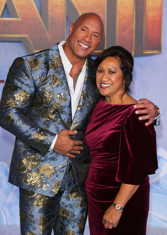 Dwayne Johnson and his mother Ata in 2019