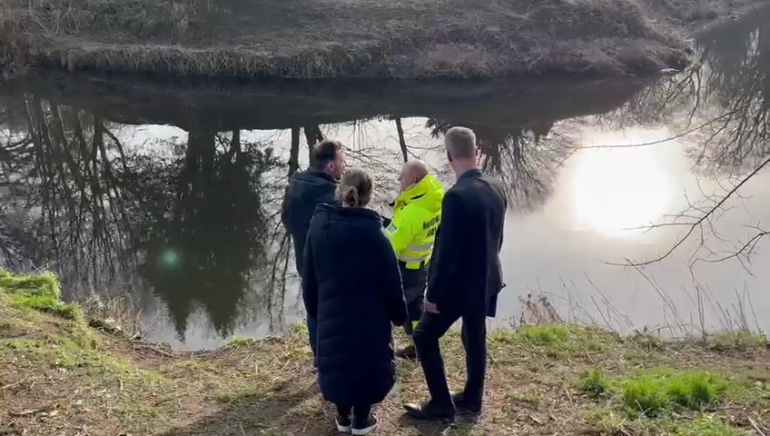 Mr Ansell was seen talking to Peter Faulding on the banks of the River Wyre on Wednesday