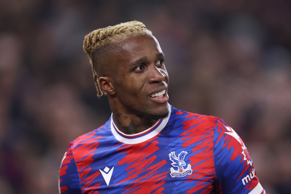 Wilfried Zaha is out of Crystal Palace's trip to Manchester United