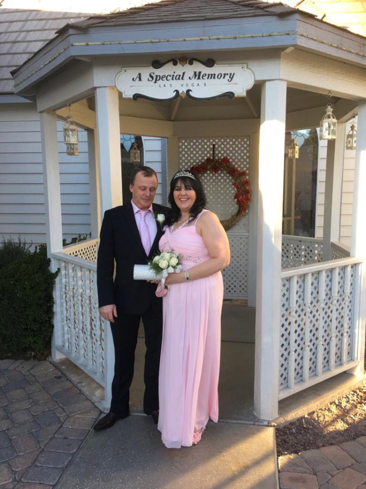 Lisa Walker on her wedding day with husband Garry