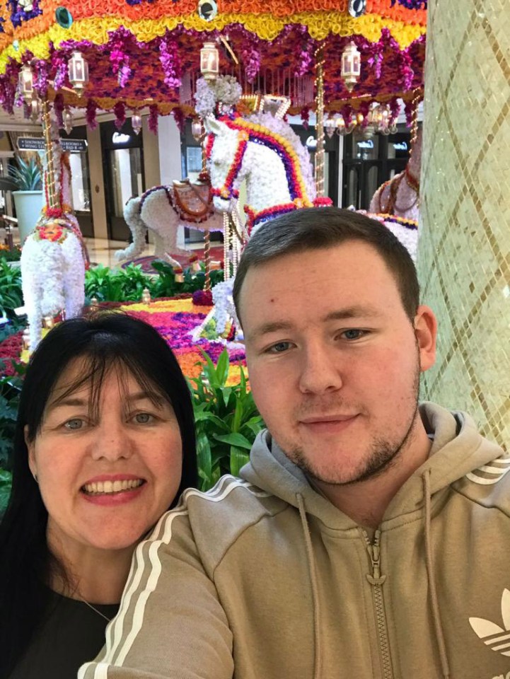 Lisa Walker with her son Danny in Las Vegas in 2018