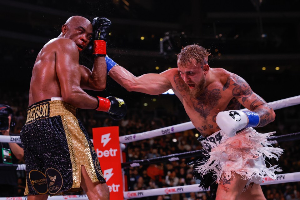 Anderson Silva was beaten by Jake Paul