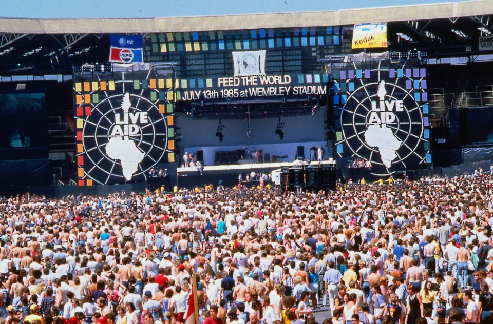 Scenes from Live Aid - the original 1985 fundraiser for famine-hit Ethiopia