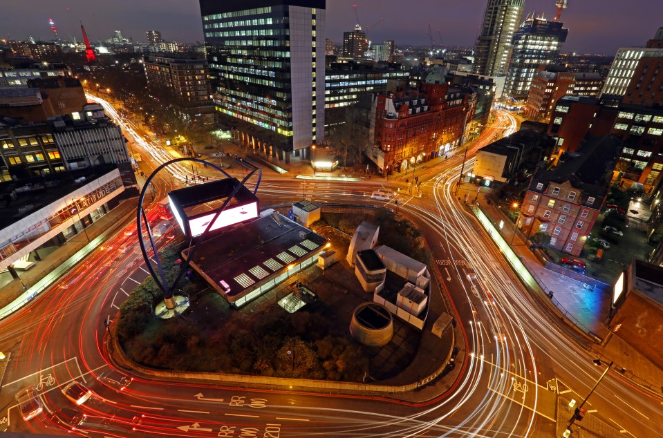 The collapse would have had a devastating impact on the UK’s tech start-ups - pictured Silicon Roundabout in area of East London dubbed Tech City