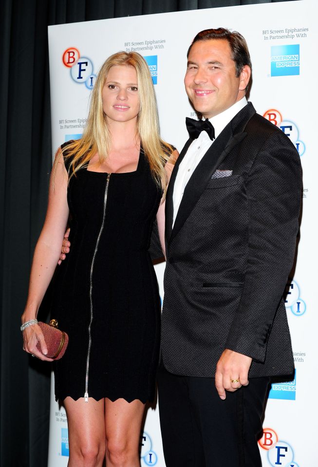 David with his ex Lara Stone