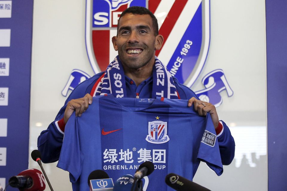 Carlos Tevez spent a year playing in China for Shanghai Shenhua