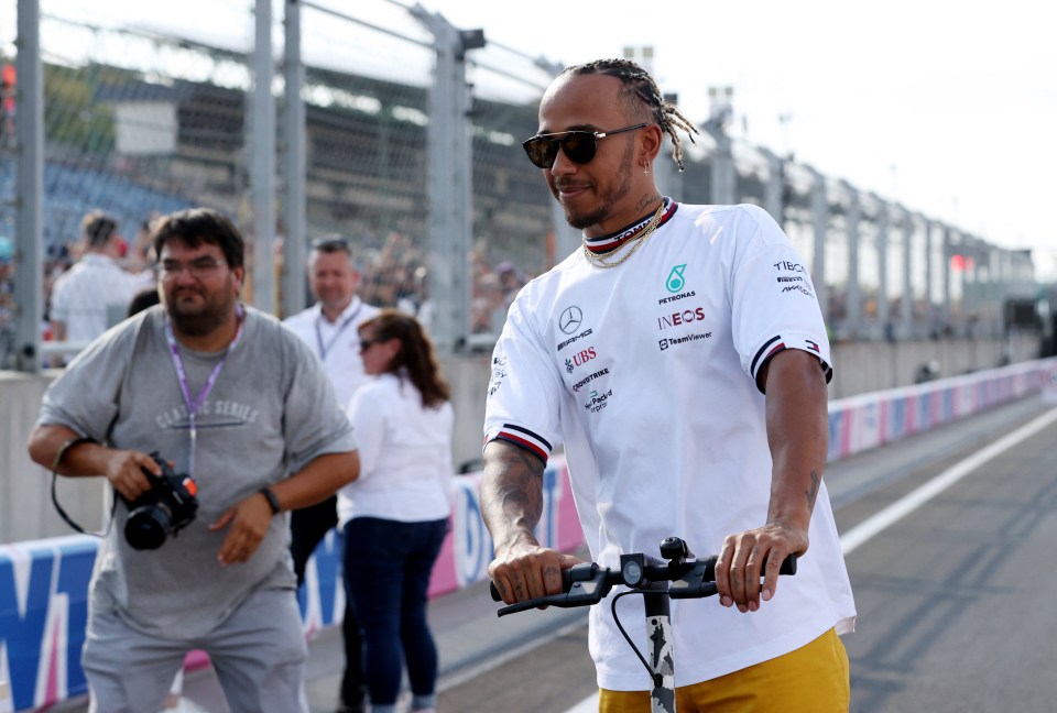 Lewis Hamilton will not be able to zip around on scooters for track walks anymore