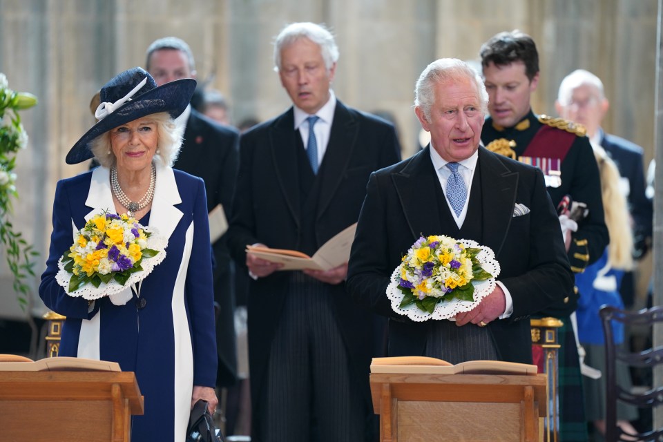 Charles and Camilla stood in for the Queen last year at the Royal Maundy service