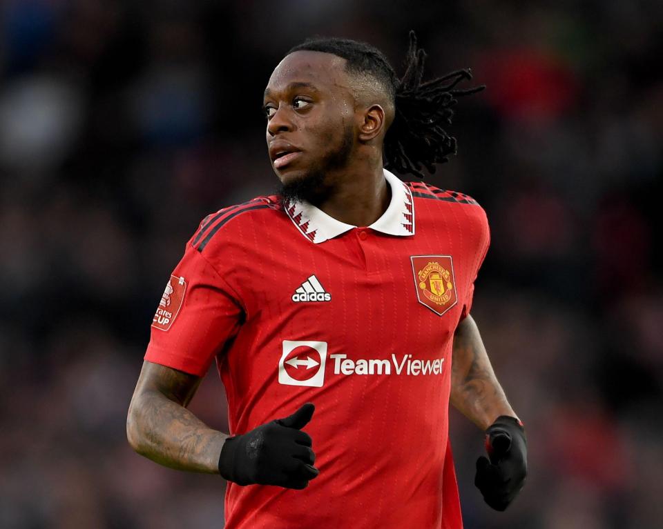 Manchester United ace Aaron Wan-Bissaka is behind Diogo Dalot