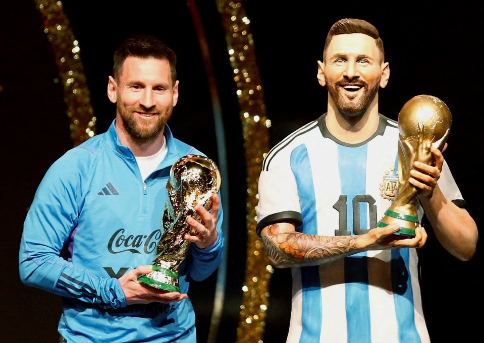 Lionel Messi has been honoured with a statue after leading Argentina to the World Cup