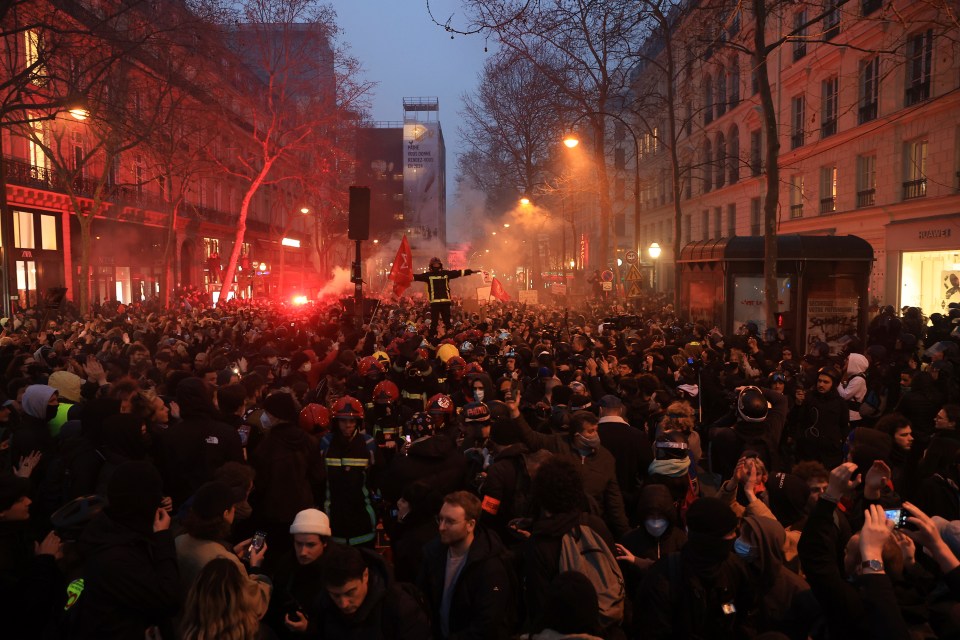 Protesters clashed with police in Paris