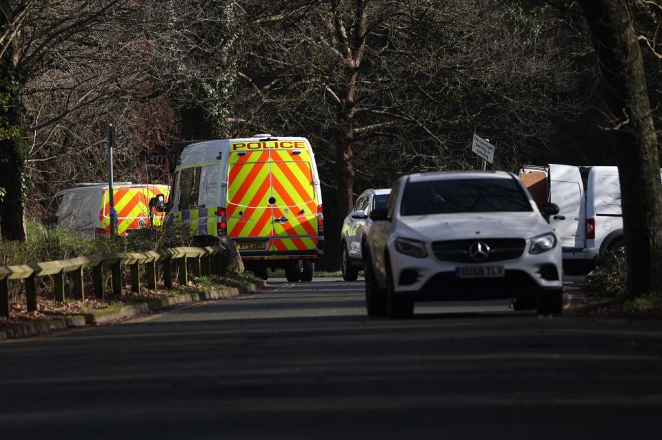 Police remained at the scene this morning