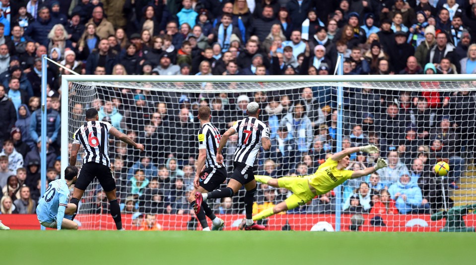 Bernardo Silva doubled Man City's lead in the second half