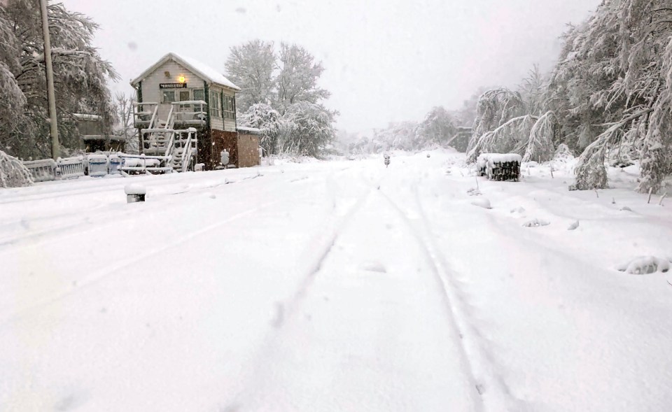 The Peak District was also greeted with a blanket of snow