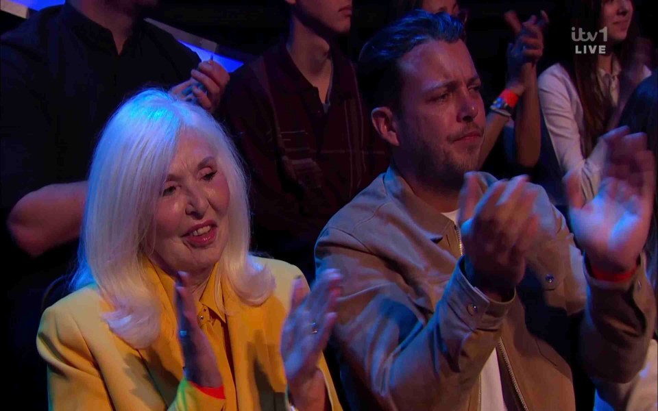 Joey Essex’s nan Linda was sat in the Dancing On Ice audience with Towie star Diags