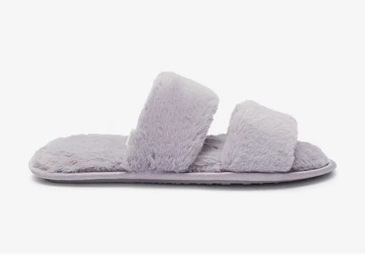 Keep your feet comfy at home with these faux fur slippers, down from £14 to £5.50 at Next