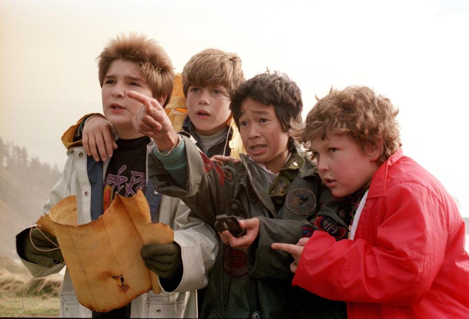 Ke Huy Quan, second from right, in The Goonies