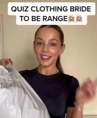 Chloe took to TikTok to share her thoughts on a selection of accessories from Quiz's Bride To Be range