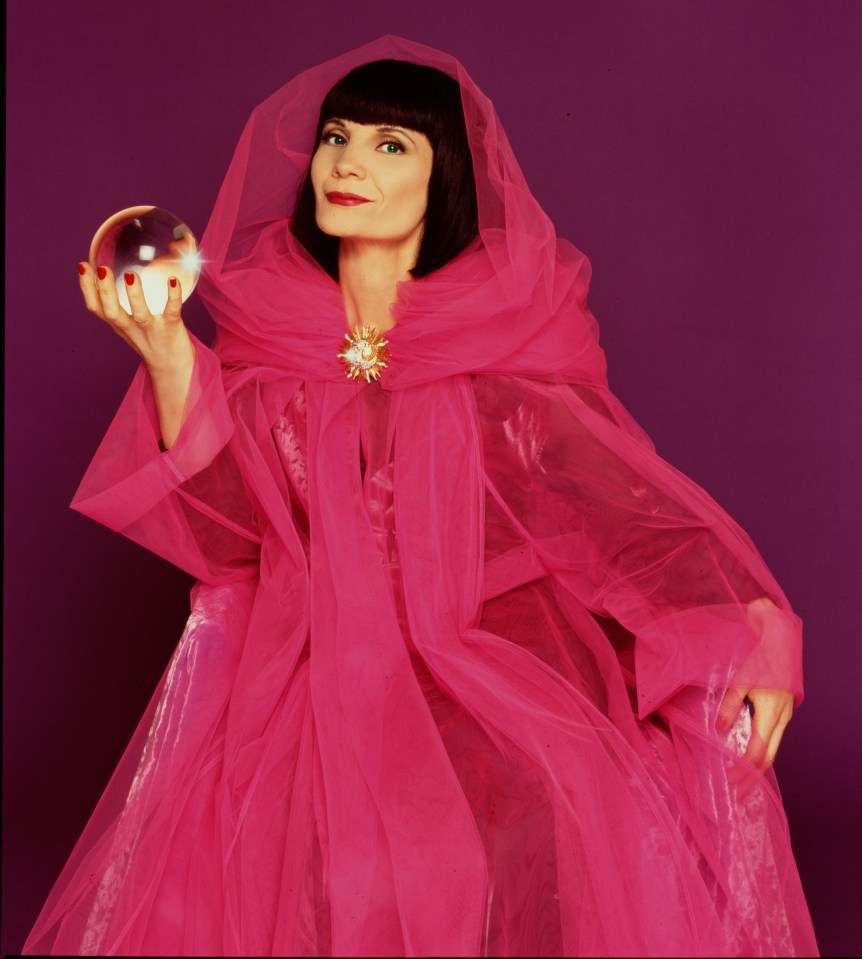 Mystic Meg with her crystal ball