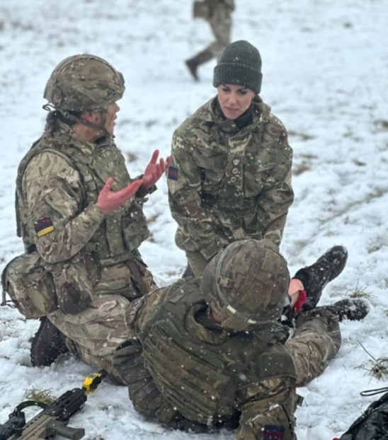 The princess donned camo kit for training drill with hero soldiers last year