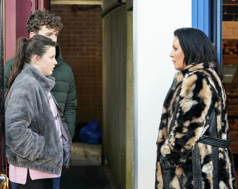 Jessie, seen here during a scene last month, looks very different on EastEnders