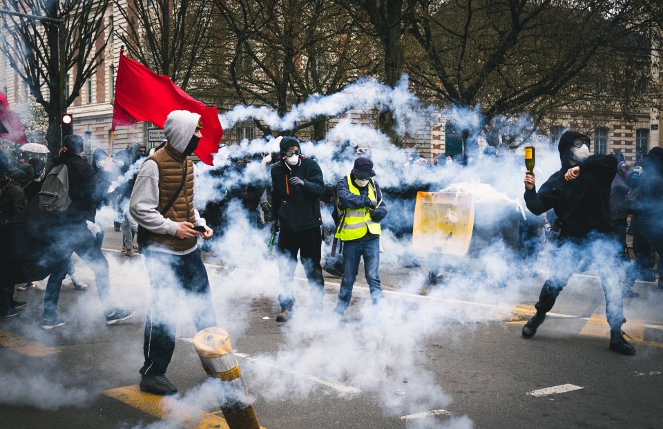 A French governmental source said: 'Highly politicised activists are out on the streets, and they would have certainly targeted the English King'