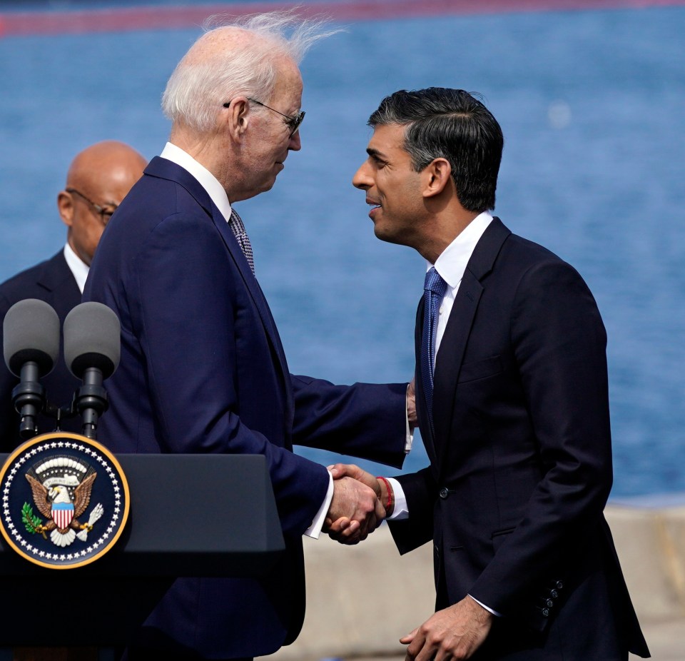 US President Joe Biden meets with Rishi Sunak in San Diego, California