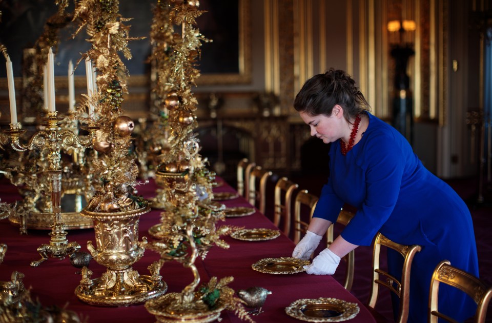 For the four-day-long celebration, all meals will be served in the Queen's private dining room at Windsor