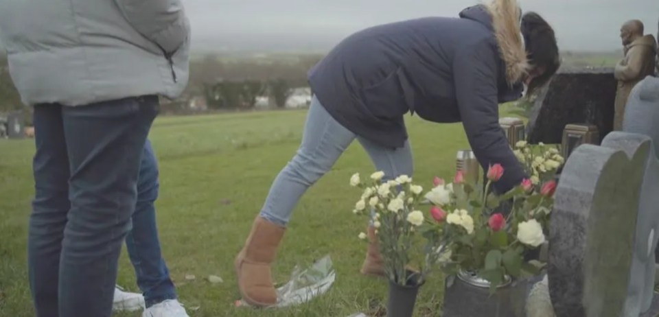 The couple then visited their 17th child, Alfie's grave