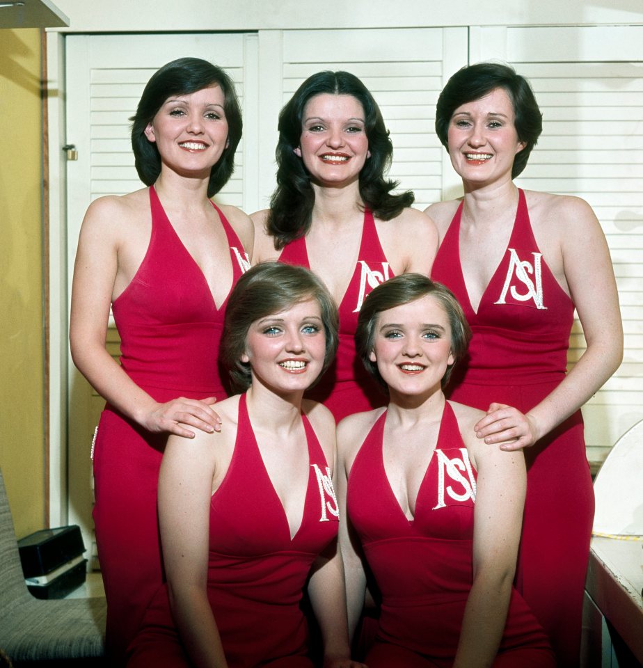 The Nolans, pictured in 1981, top left to right, Maureen, Anne and Bernadette, front left to right Linda and Denise